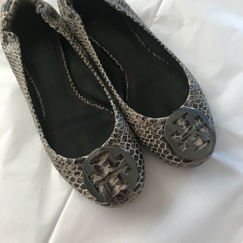 {Tory Burch} snakeskin ballet flats